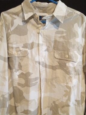Polo Ralph Lauren Xxl Cream N Tan Camo Button Up Prestine Condition 🔥🔥🔥🔥🔥🔥